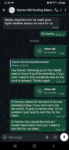 DM Roofing — Customer photo